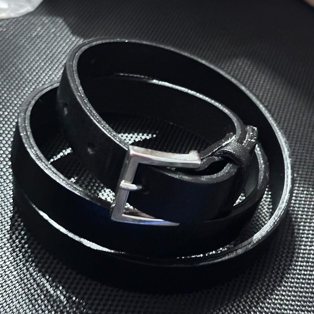 Italian Black Leather Belt 100 cm (Approx) Classic